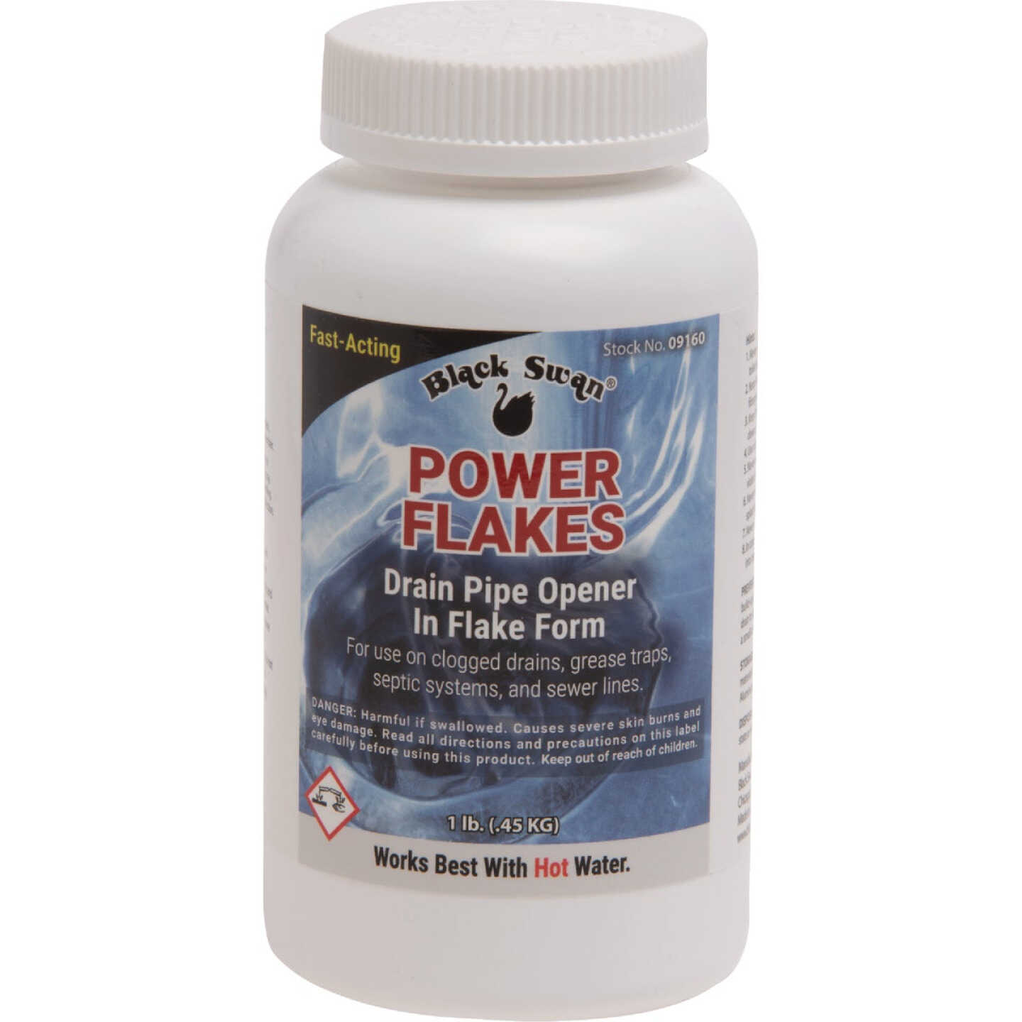 Black Swan Power Flakes Drain Pipe Opener, 1 Lb. Image 1