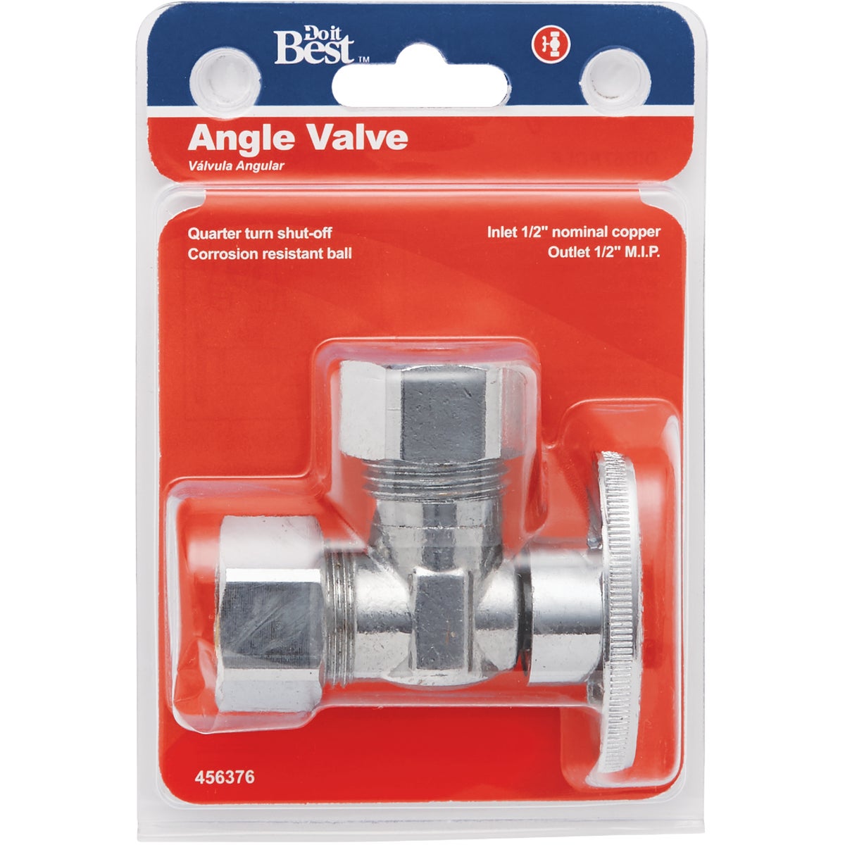 Do it Best 5/8 In. OD x 7/16 In. Quarter Turn Angle Valve Image 2
