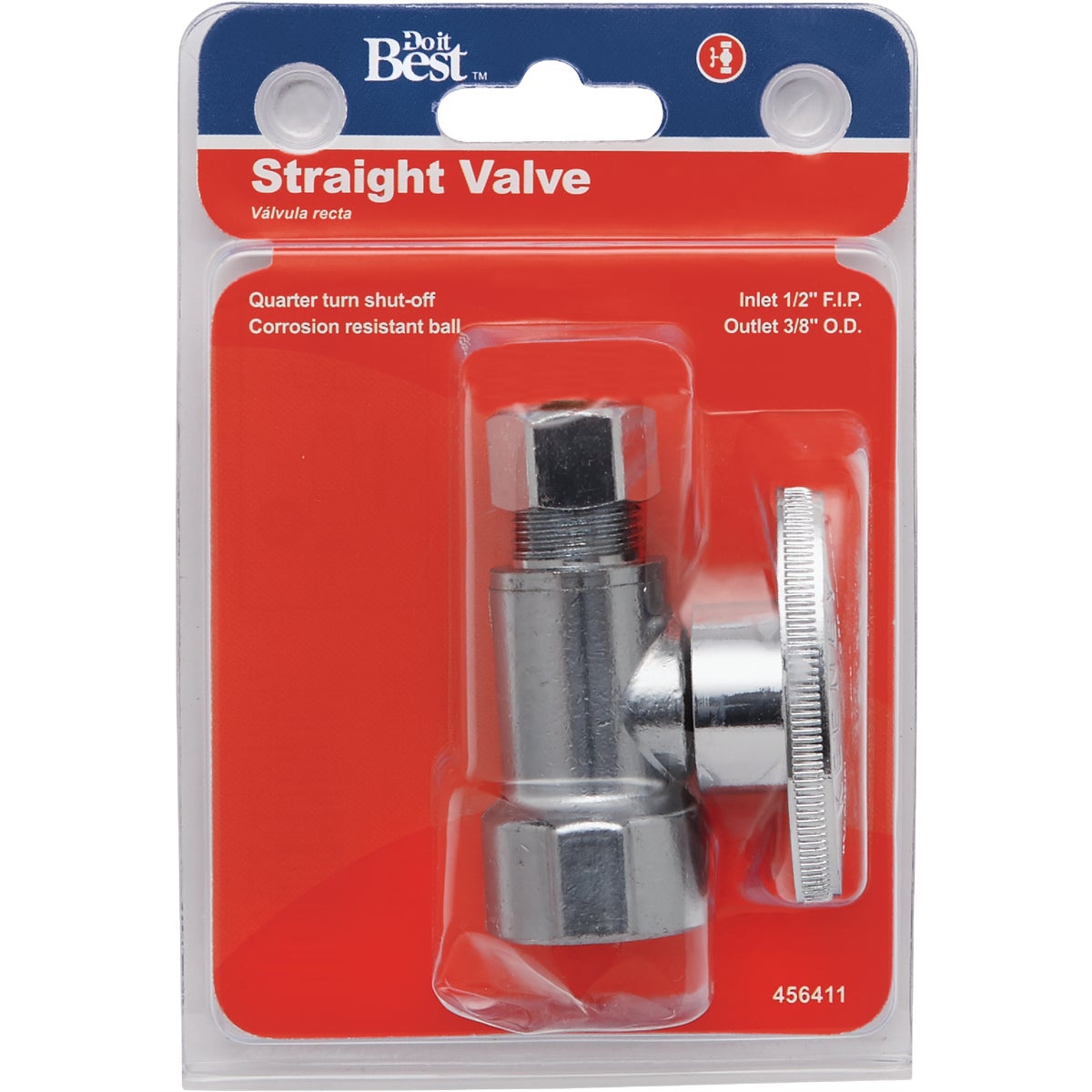 Do it Best 1/2 In. FIP x 3/8 In. OD Quarter Turn Straight Valve Image 2