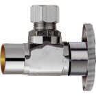 Do it Best 1/2 In. Sweat 3/8 In. OD Compression Quarter Turn Angle Valve Image 1