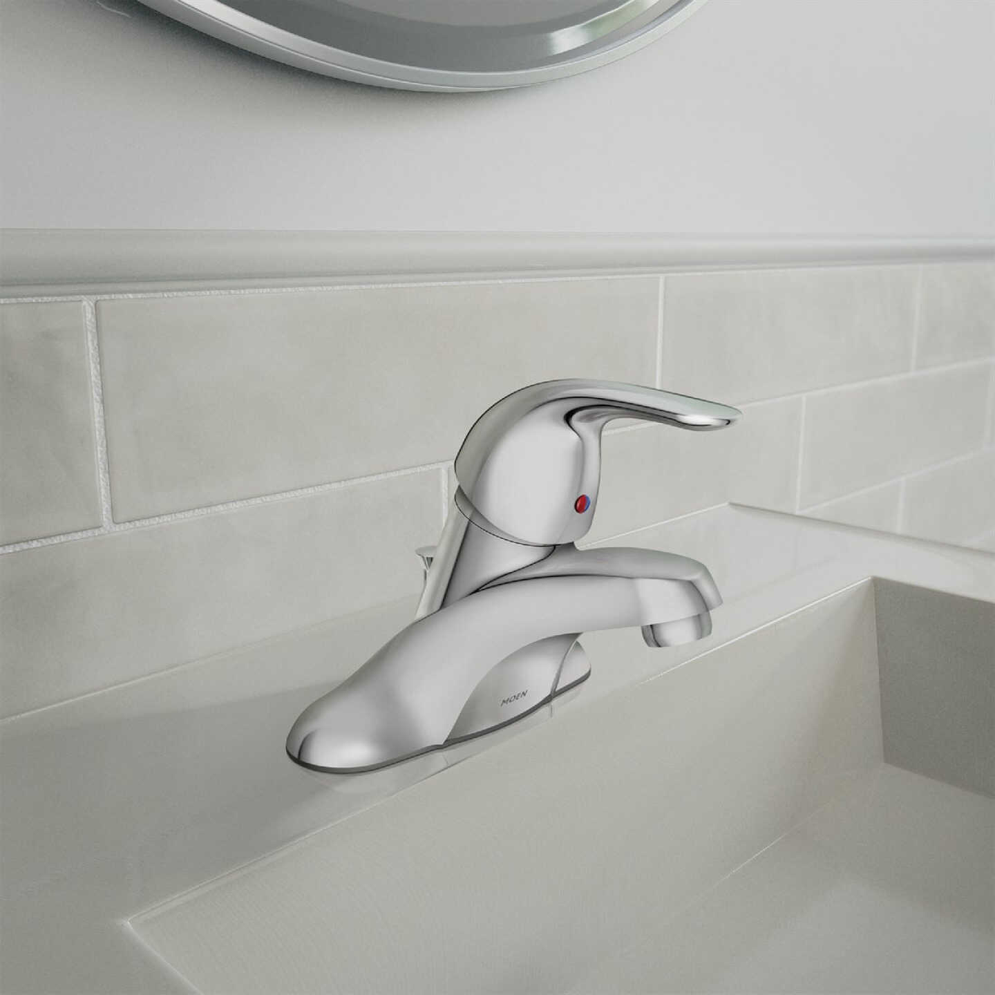 Moen Adler 1-Handle Lever Centerset Bathroom Faucet with Pop-Up, Chrome Image 2