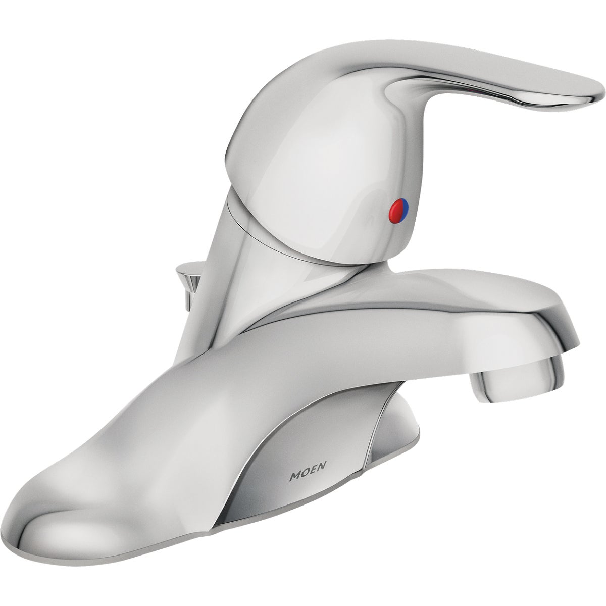 Moen Adler 1-Handle Lever Centerset Bathroom Faucet with Pop-Up, Chrome Image 1
