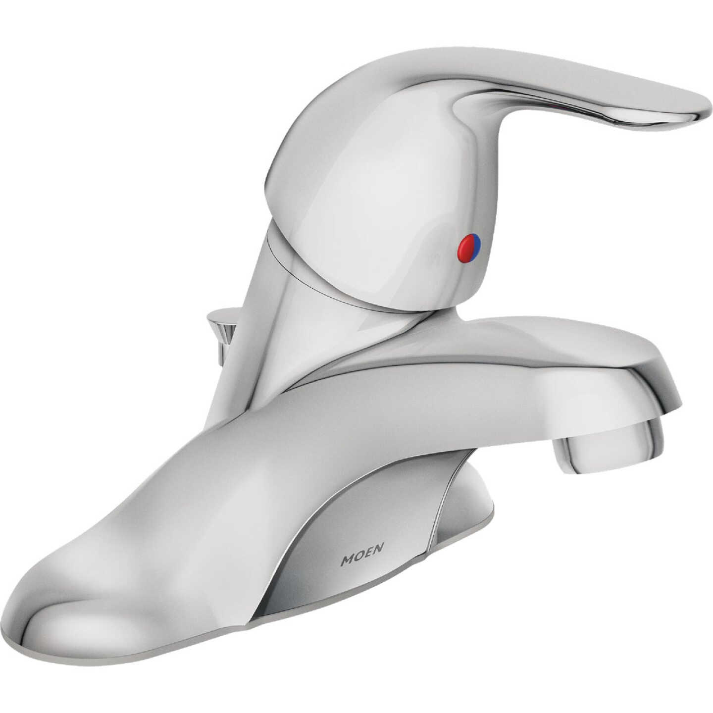 Moen Adler 1-Handle Lever Centerset Bathroom Faucet with Pop-Up, Chrome Image 1