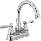 Delta Windmere Chrome 2-Handle Lever 4 In. Centerset Bathroom Faucet and Push Pop-Up with Overflow Image 1