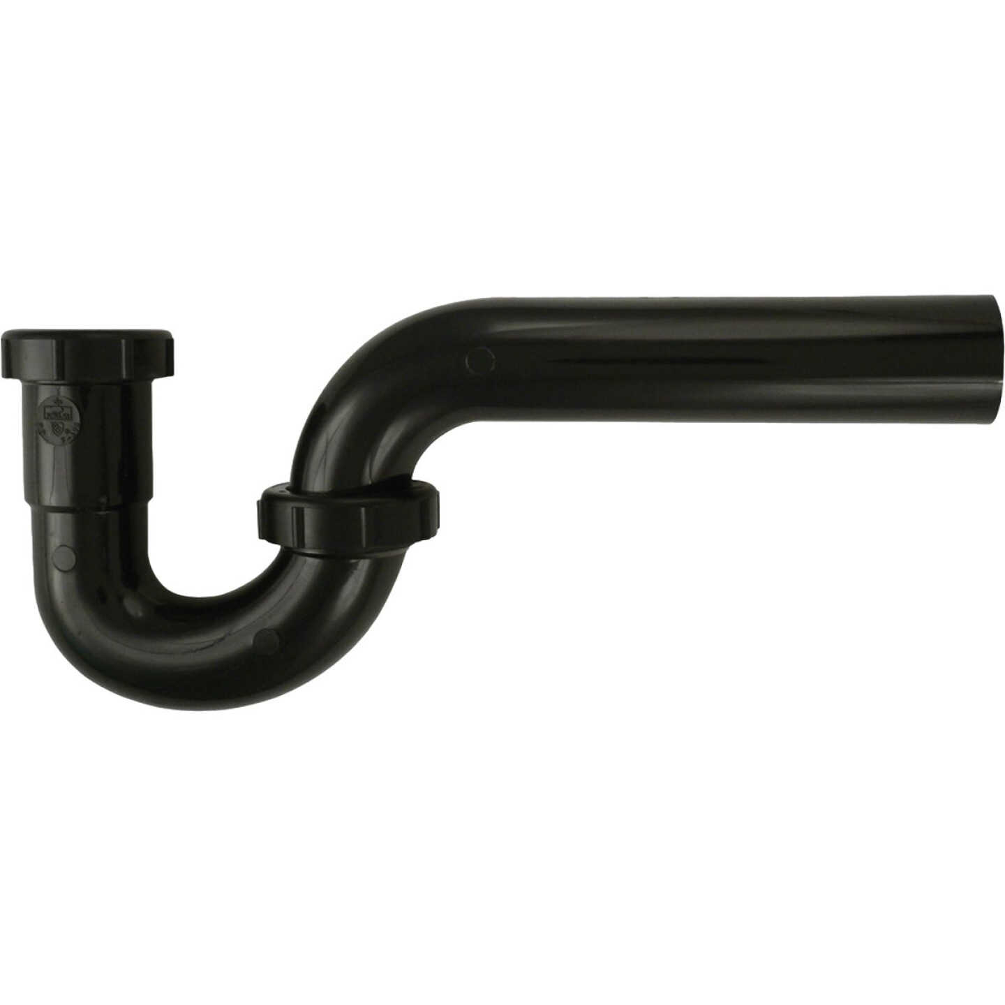 Keeney 1-1/2 In. to 1-1/4 In. Black Plastic P-Trap with Reducer Washer Image 6