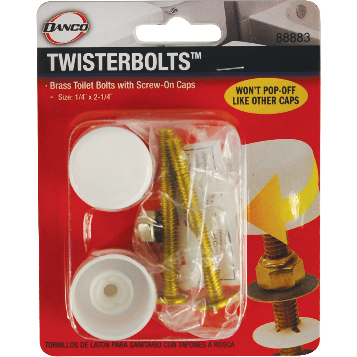 Danco 1/4 In. Twister Screw-On Caps and Bolts  Image 2