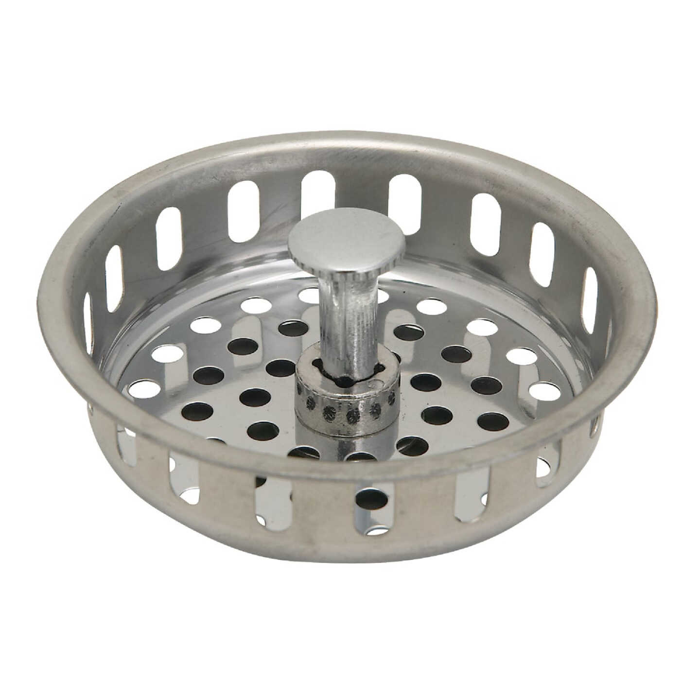 Keeney 3-1/2 In. Stainless Steel Adjustable Post Basket Strainer Stopper Image 1