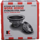 Keeney 3-1/2 In. Stainless Steel Fixed Post Basket Strainer Assembly Image 3