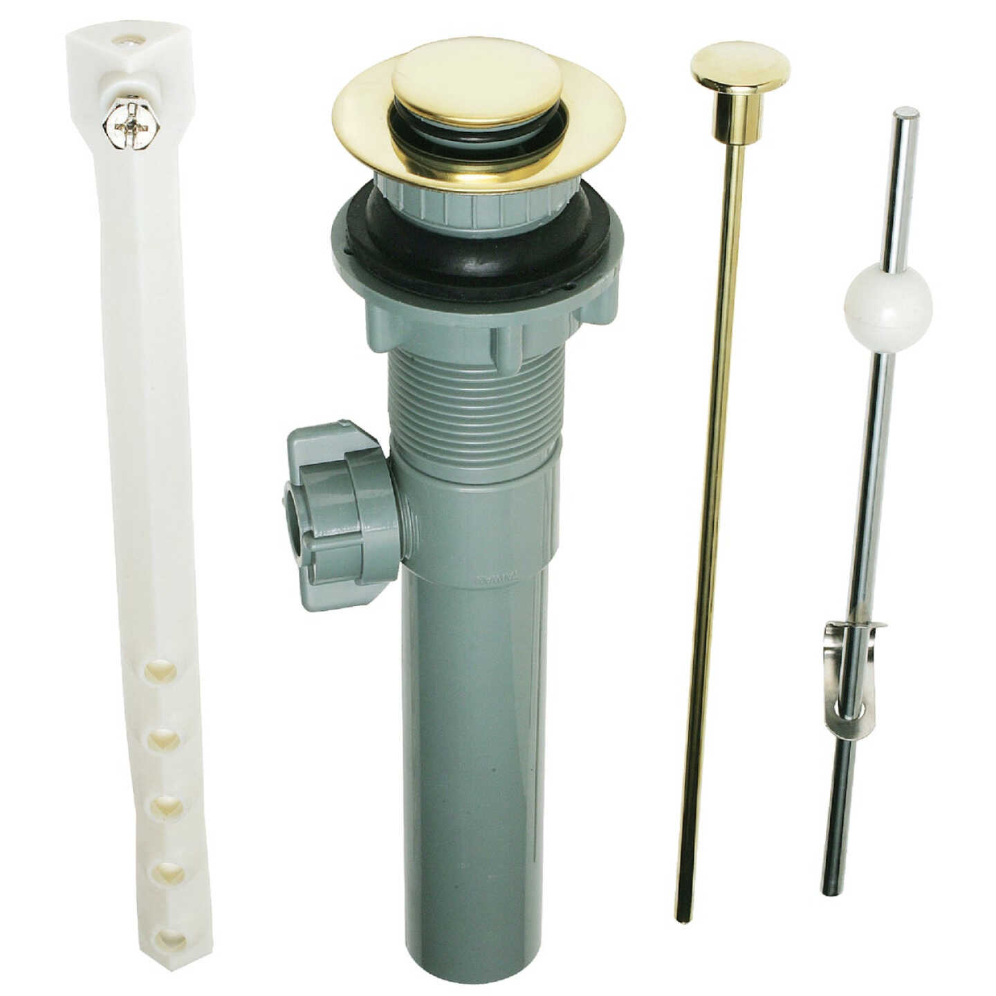 Do it Best 1-1/4 In. Polished Brass Pop-Up Assembly Image 1