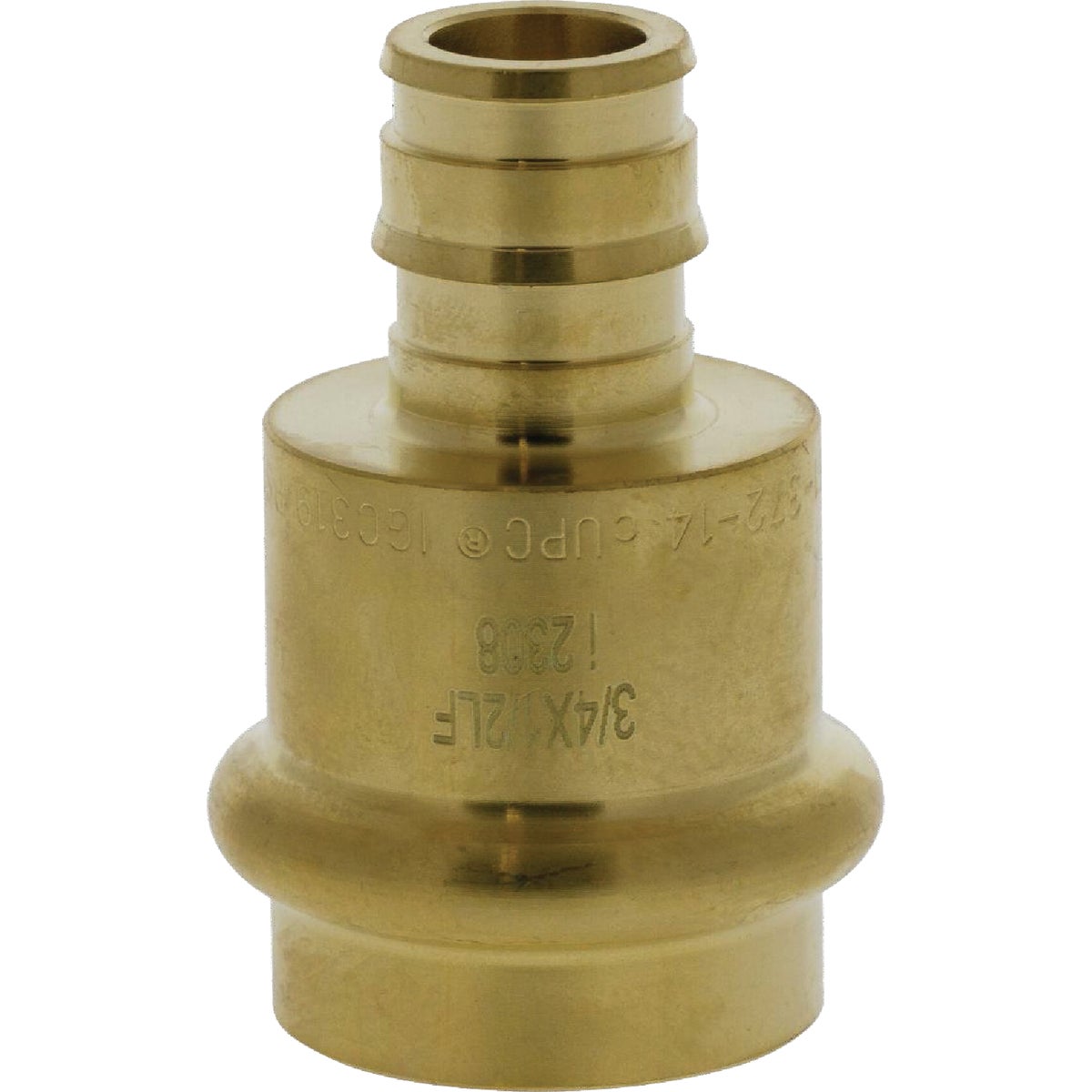 Nibco 3/4 In. Press x 1/2 F1960 LF BR PEX Transition Fitting Image 1