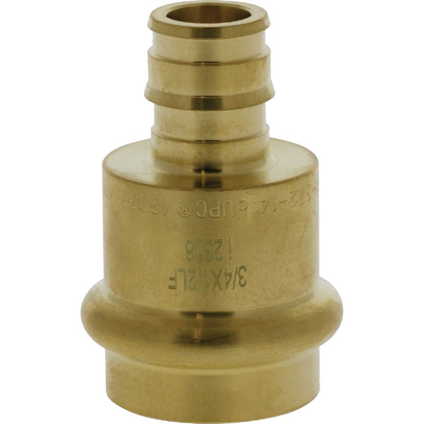 Nibco 3/4 In. Press x 1/2 F1960 LF BR PEX Transition Fitting Image 1
