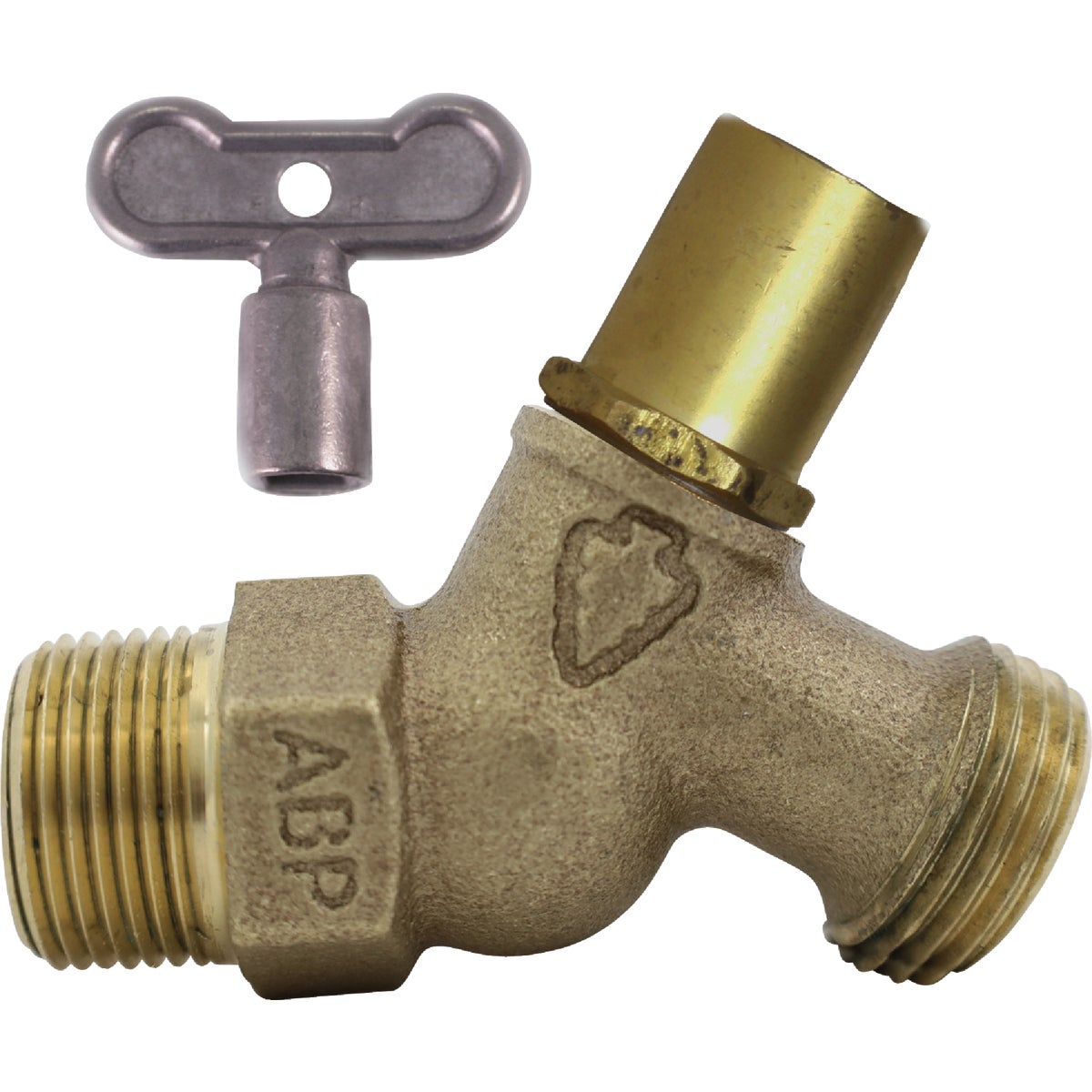 Arrowhead Brass 3/4 In. MIP x 3/4 In. Male Hose Thread No-Kink Loose Key Hose Bibb