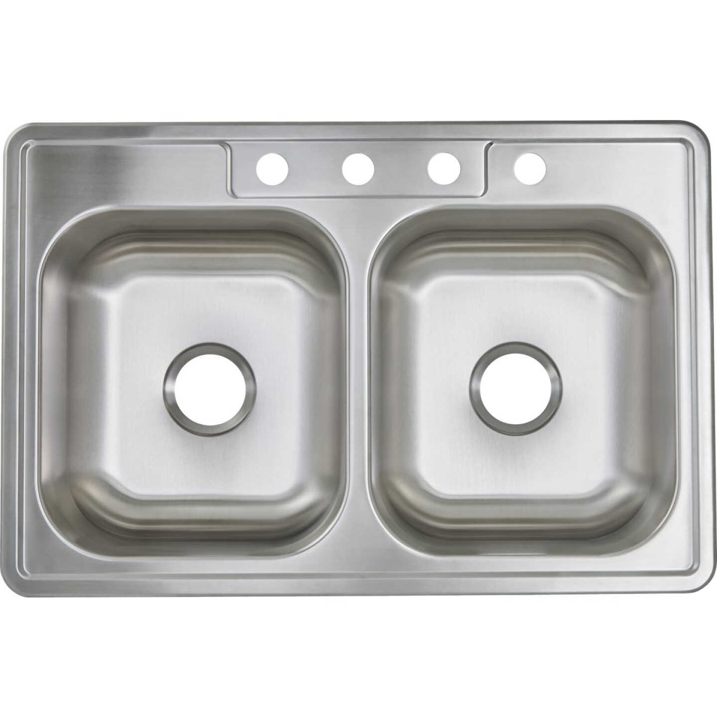 Common Goods 33 In. x 22 In. x 7 In. Top Mount Double Bowl Kitchen Sink Image 3