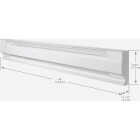 Cadet F Series 4 Ft. 1000W 240V Electric Baseboard Heater, White Image 4