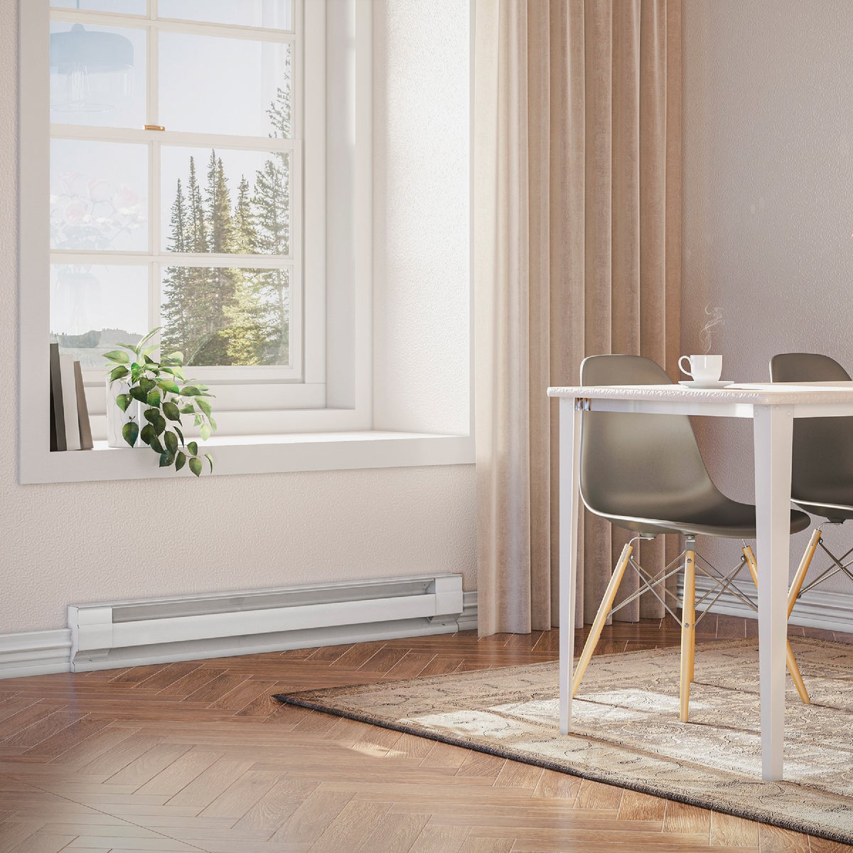 Cadet F Series 5 Ft. 1250W 240V Electric Baseboard Heater, White Image 2