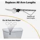 Korky Universal Chrome Flush Tank Lever with Plastic Handle Image 2