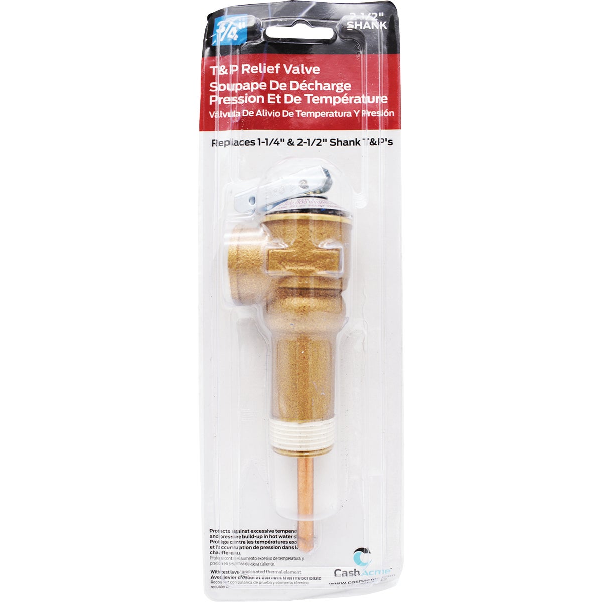 Cash Acme 3/4 In. NCLX-5LX Temperature & Pressure Relief Valve Image 2
