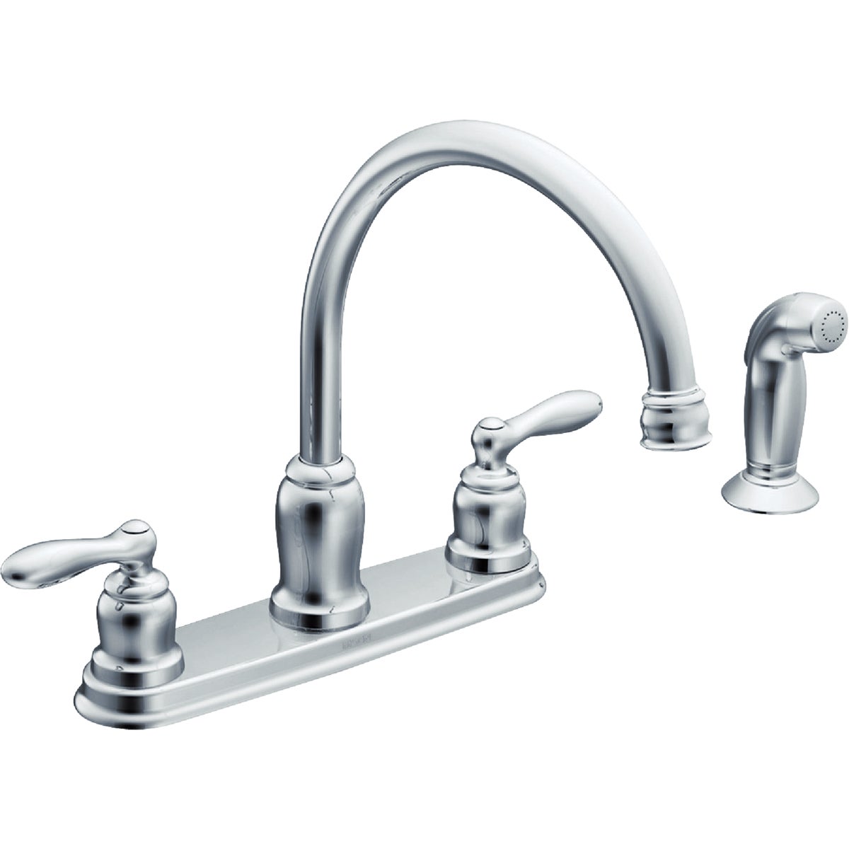 Moen Caldwell 2-Handle Lever Kitchen Faucet with Side Spray, Chrome