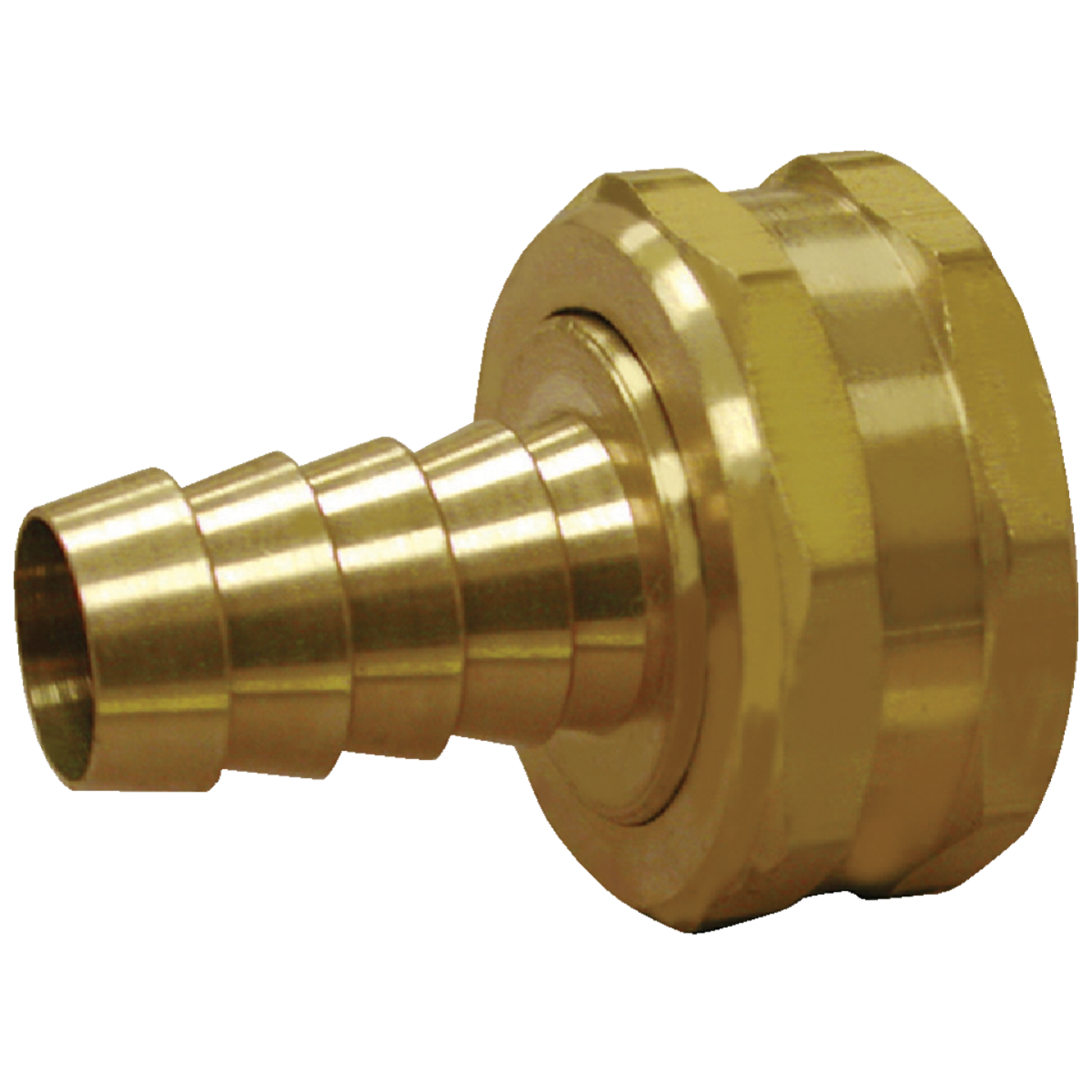 Anderson Metals 3/4 In. Barb x 3/4 In. FHT Brass Hose Swivel Image 1