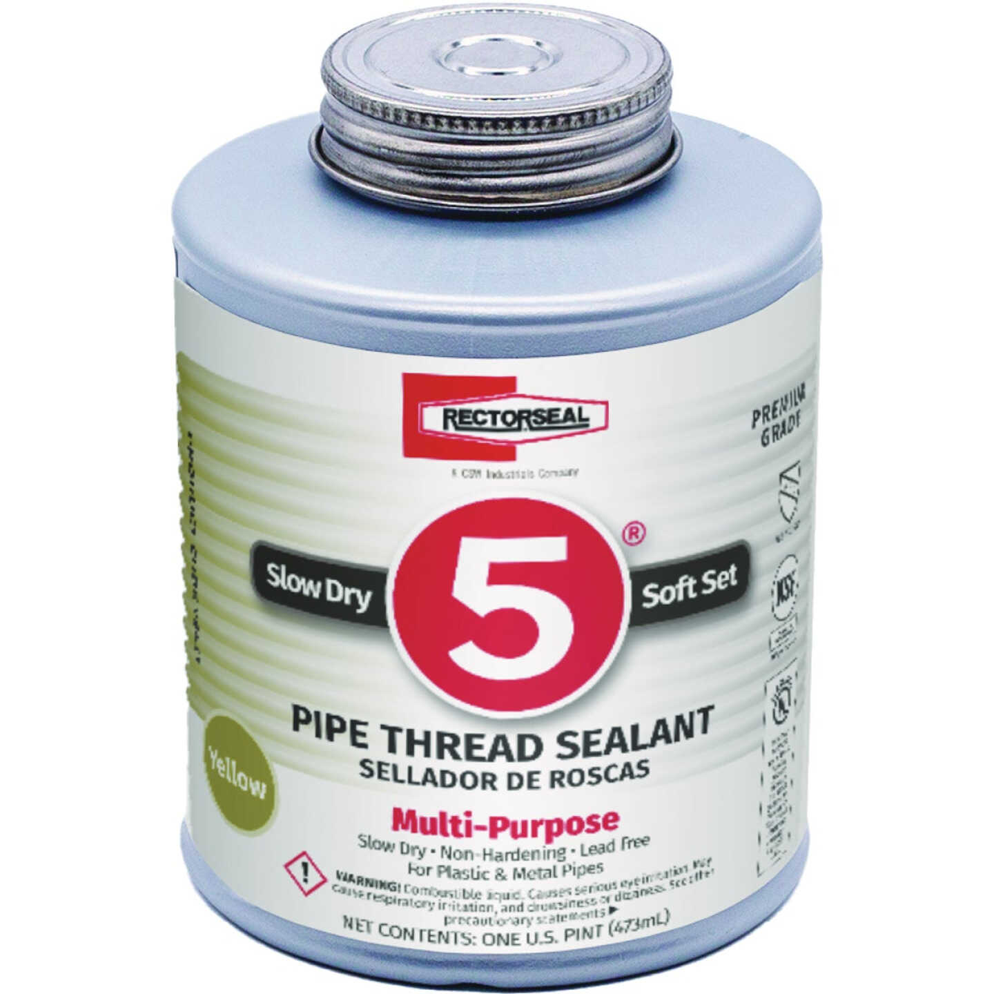 RectorSeal No. 5 16 Oz. Yellow Pipe Thread Sealant Image 1
