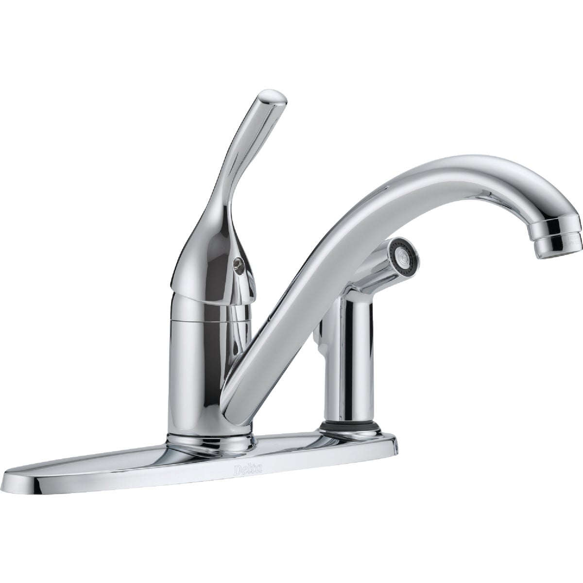 Delta Classic Series 1-Handle Lever Kitchen Faucet with Side Spray, Chrome