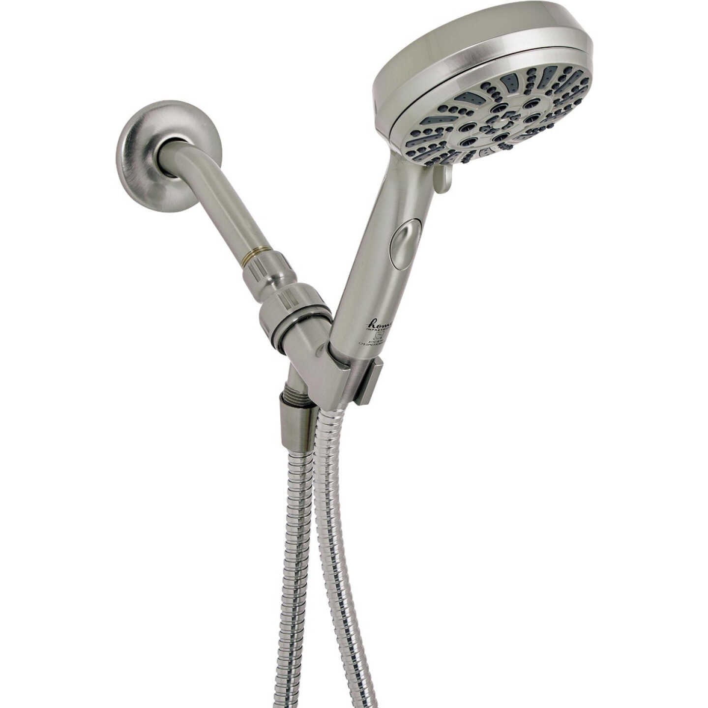 Home Impressions 6-Spray 1.8 GPM Handheld Shower Head, Brushed Nickel Image 1