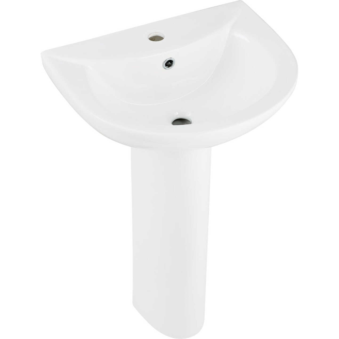 Common Goods Grove 20 In. White Pedestal Sink & Base Image 7