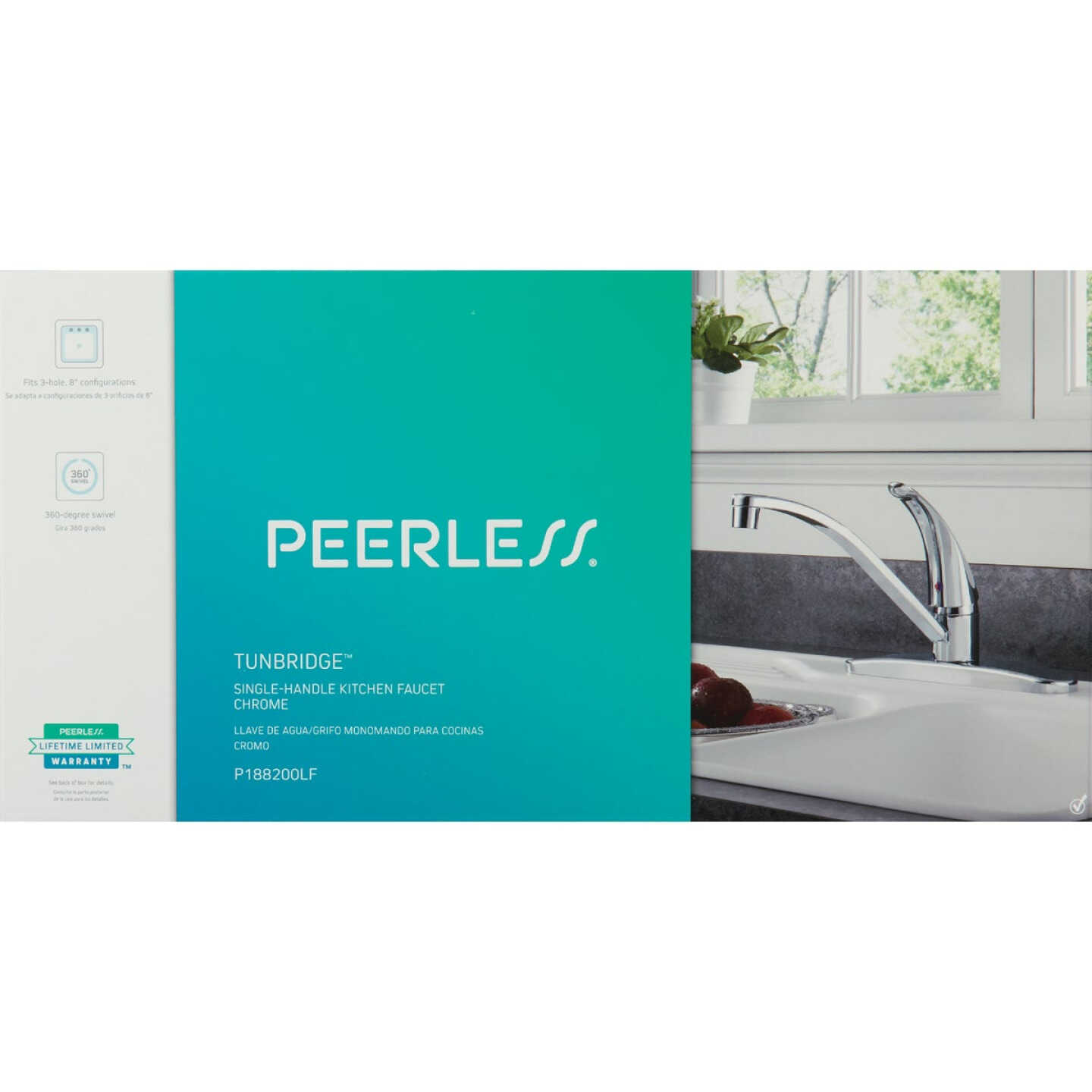 Peerless 1-Handle Lever Kitchen Faucet, Chrome Image 2