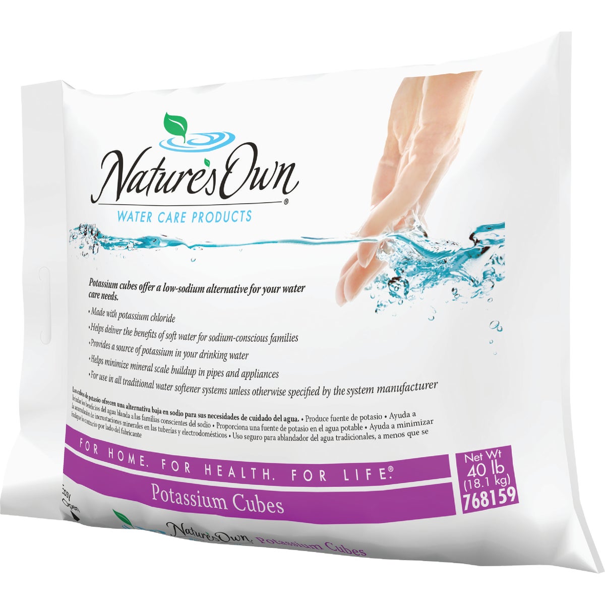 Nature's Own 40 Lb. Potassium Water Softener Salt Cubes Image 3