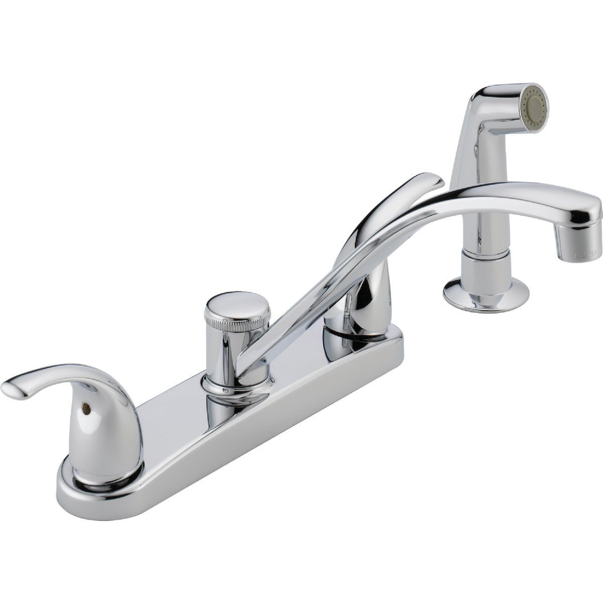 Peerless 2-Handle Lever Kitchen Faucet with Side Spray, Chrome
