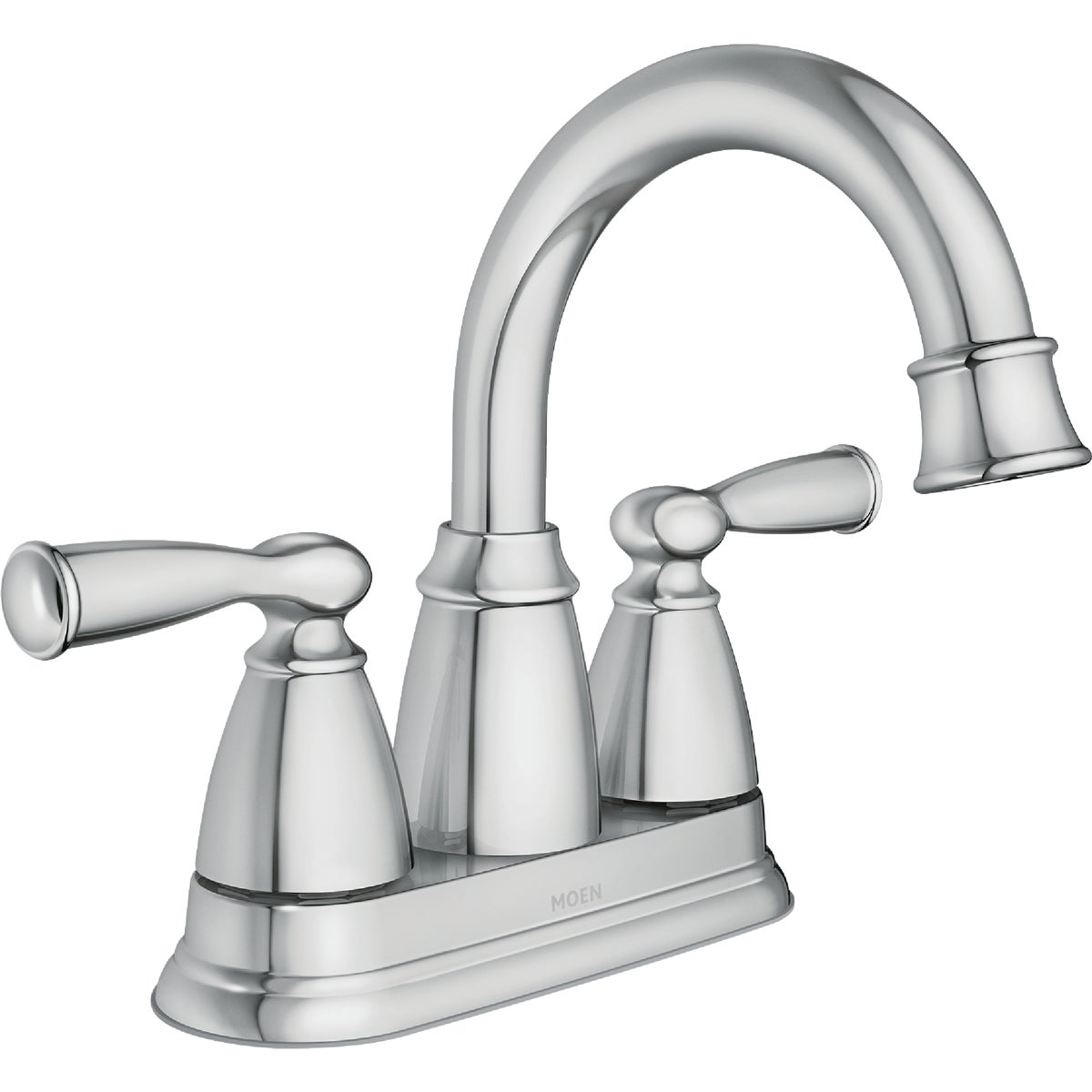 Moen Banbury 2-Handle Lever High Arc Centerset Bathroom Faucet with Push-Down, Chrome Image 1