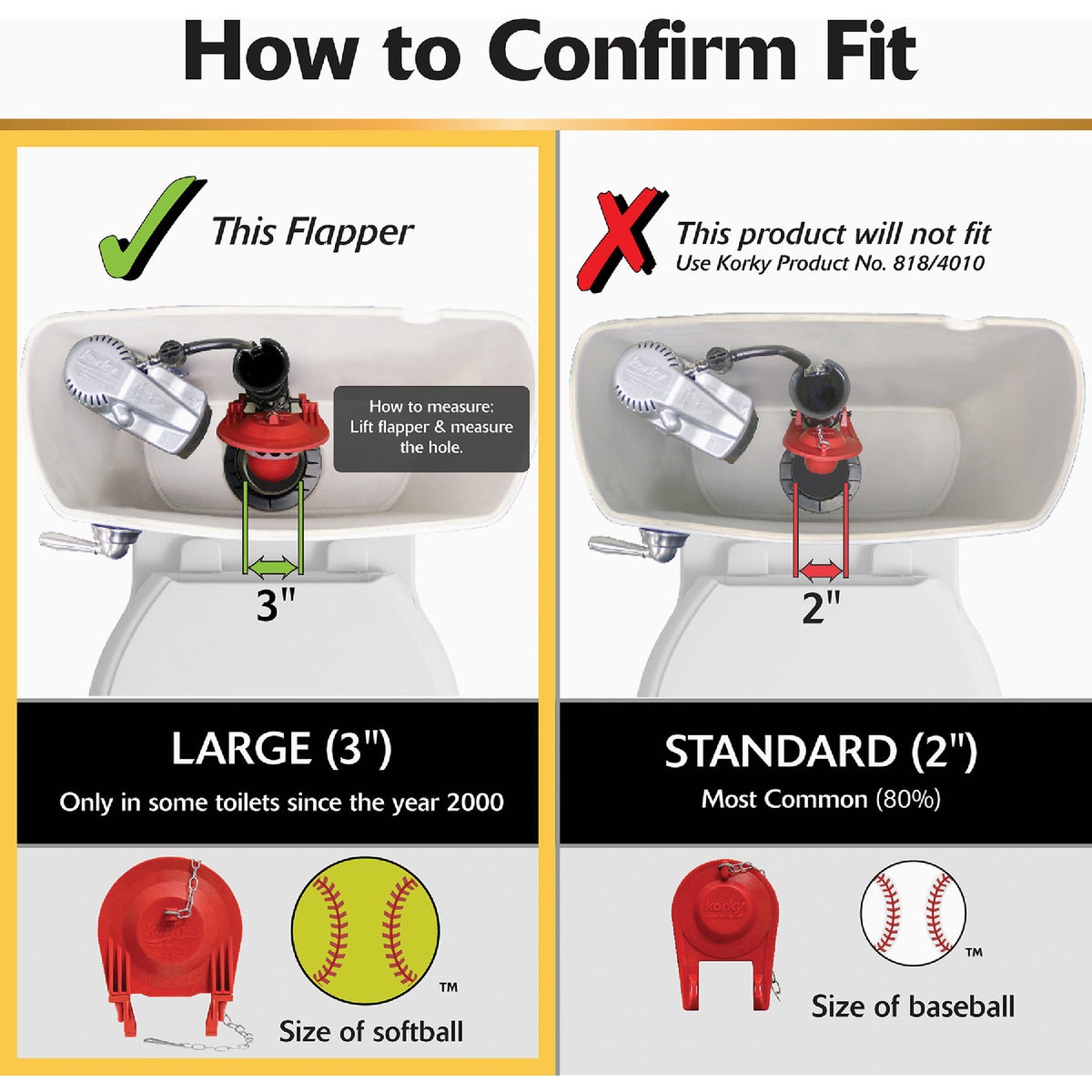 Korky QuietFILL Platinum Fill Valve and 3 In. Flapper Kit Image 3