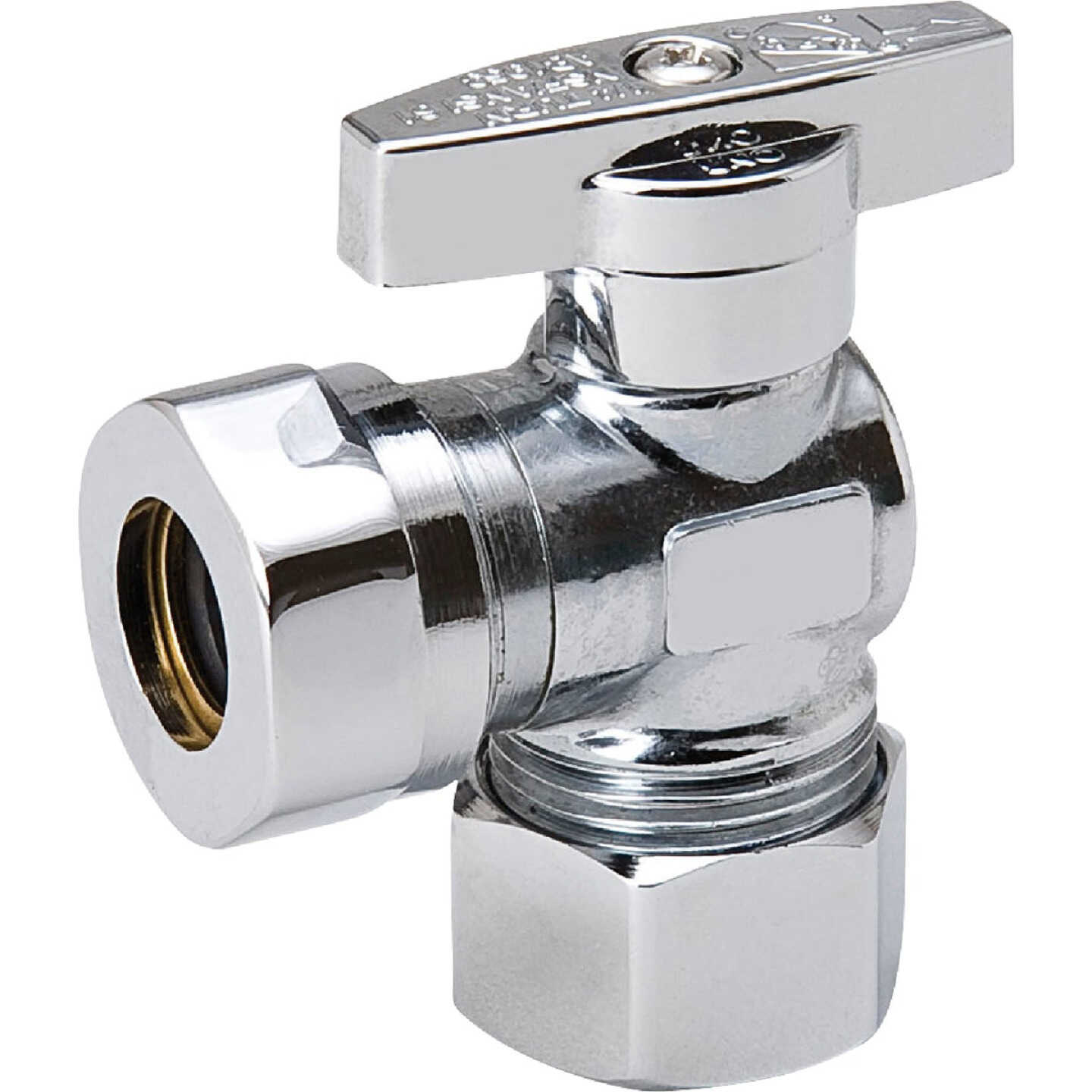 ProLine 5/8 In. OD x 7/16 In. SLIP Quarter Turn Angle Stop Image 1