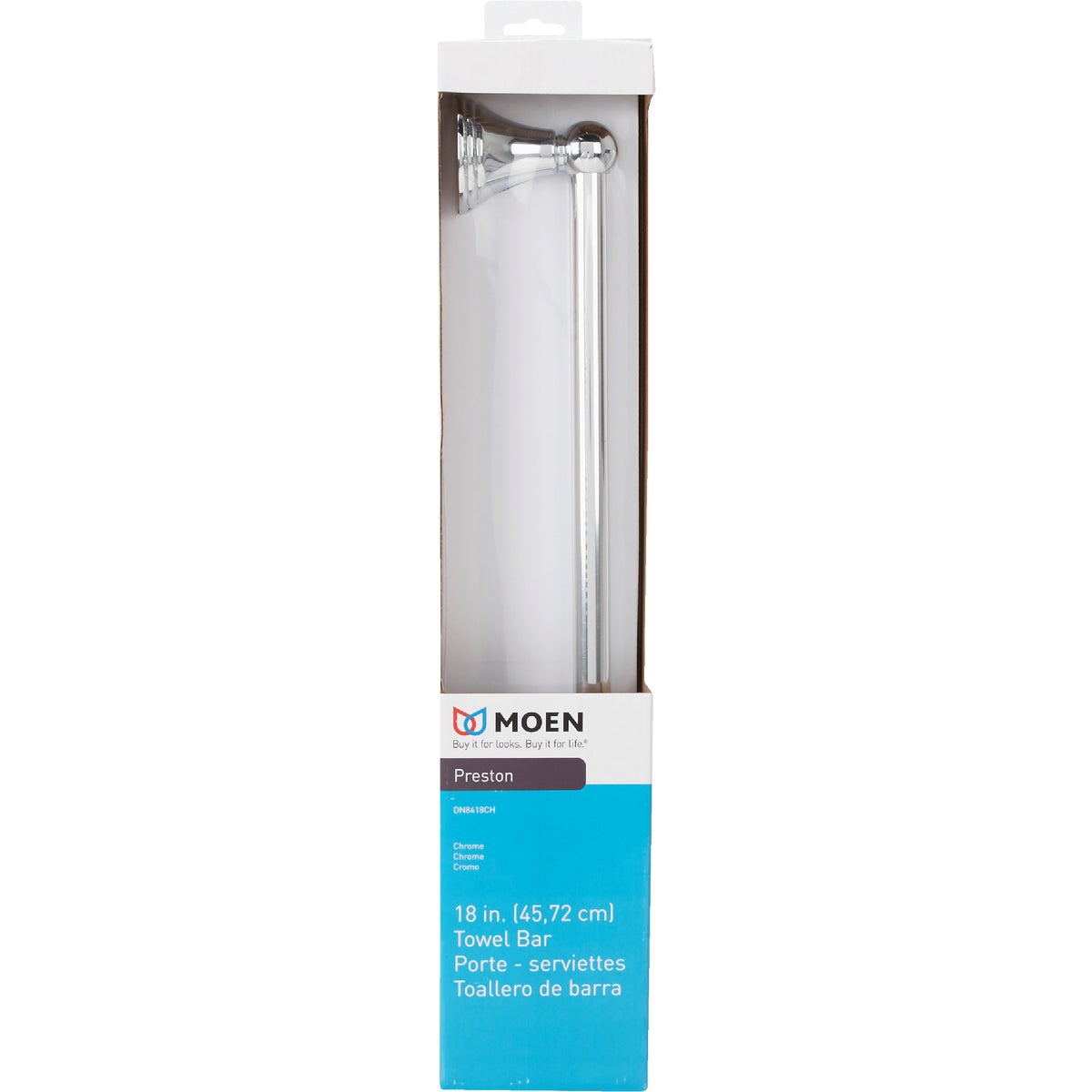 Moen Preston 18 In. Towel Bar, Chrome Image 2