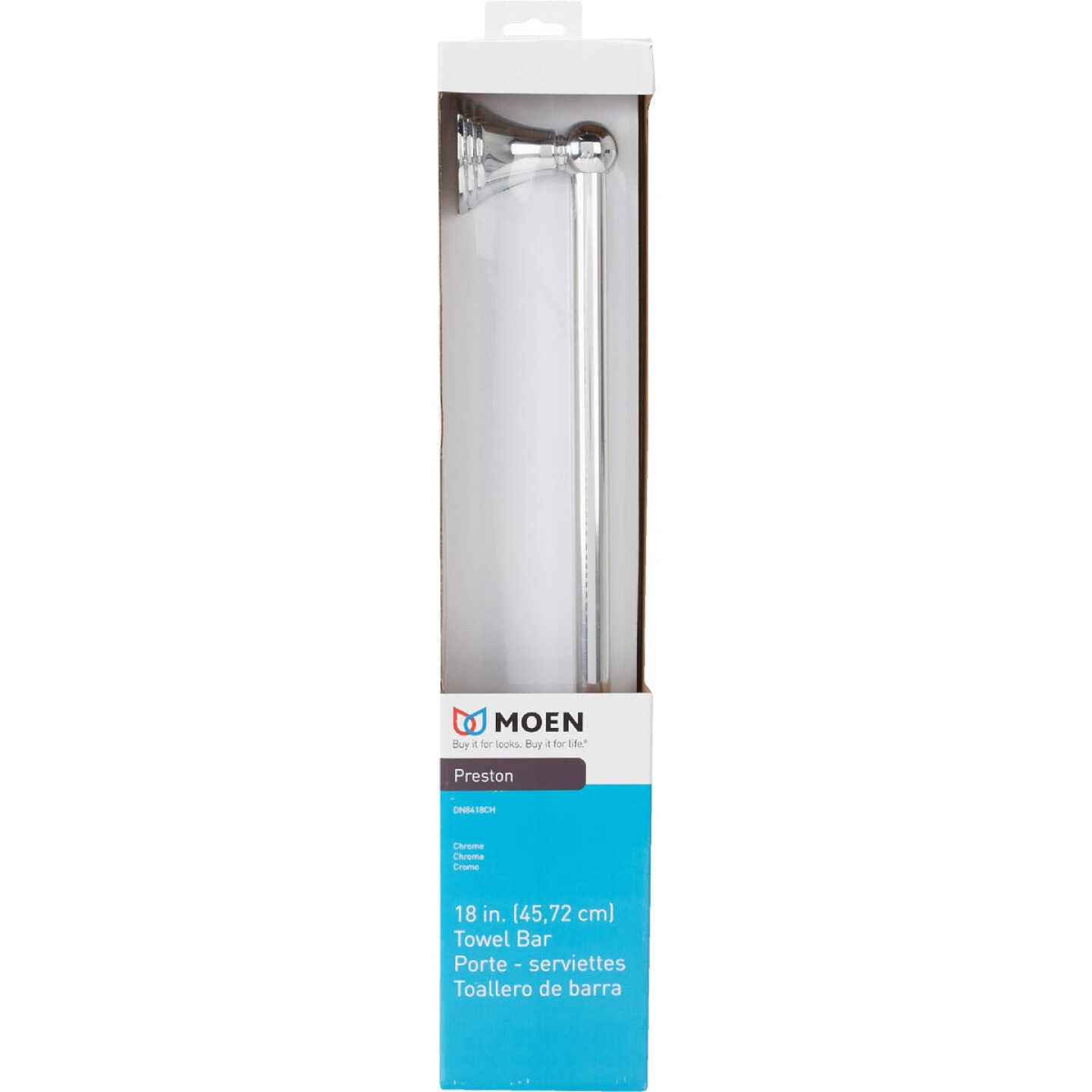 Moen Preston 18 In. Towel Bar, Chrome Image 2