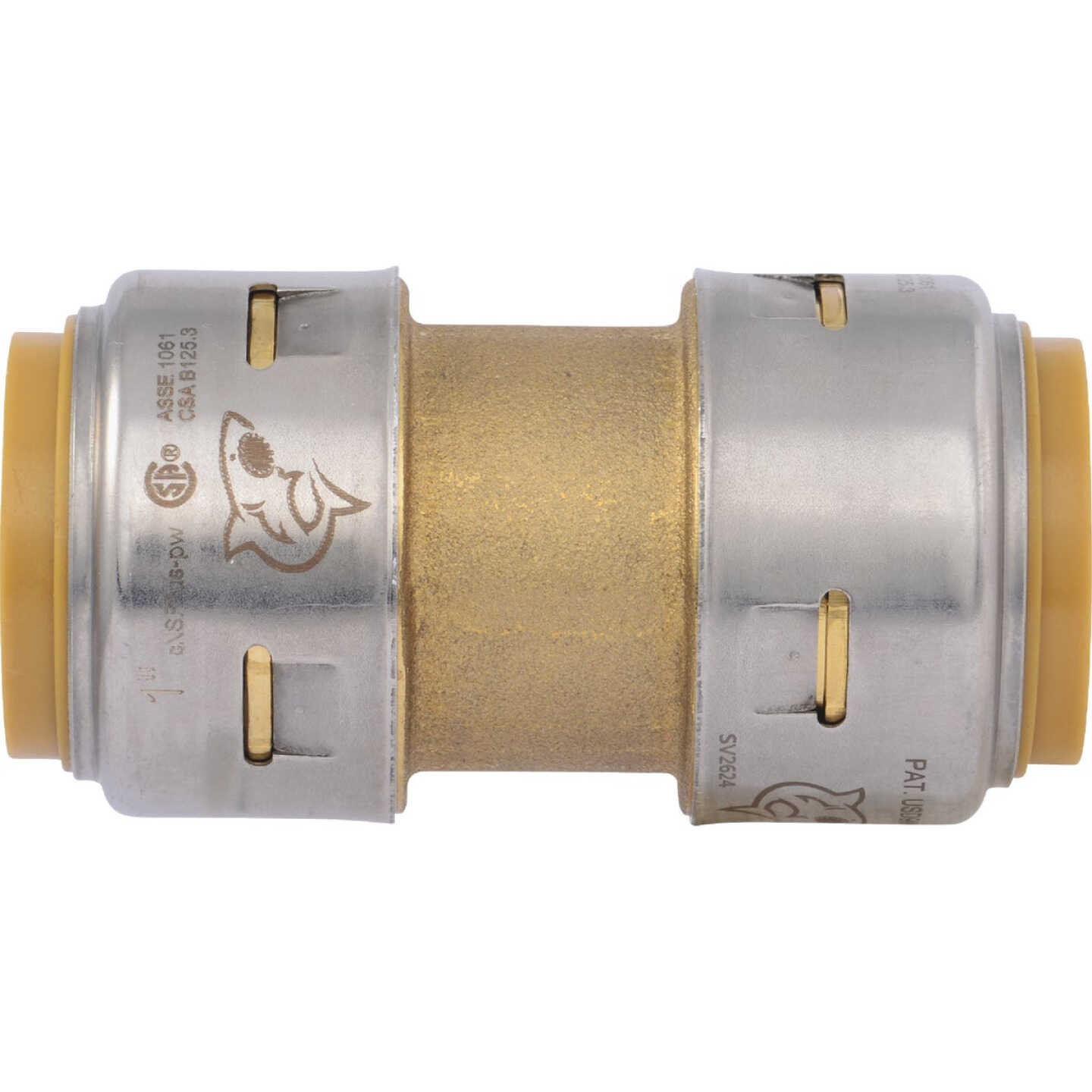 SharkBite 1 In. Push-to-Connect Straight Brass Coupling Image 3
