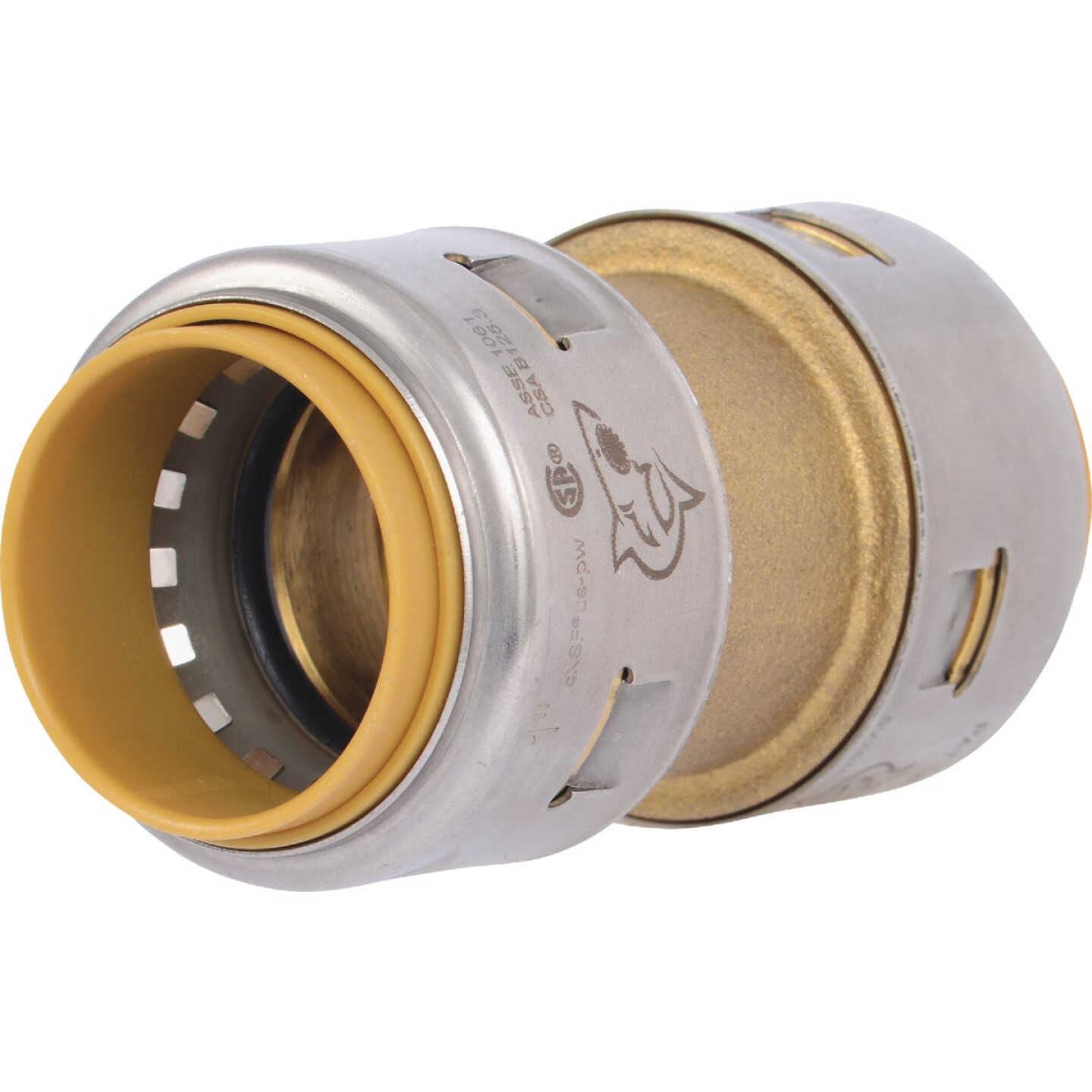 SharkBite 1 In. Push-to-Connect Straight Brass Coupling Image 1