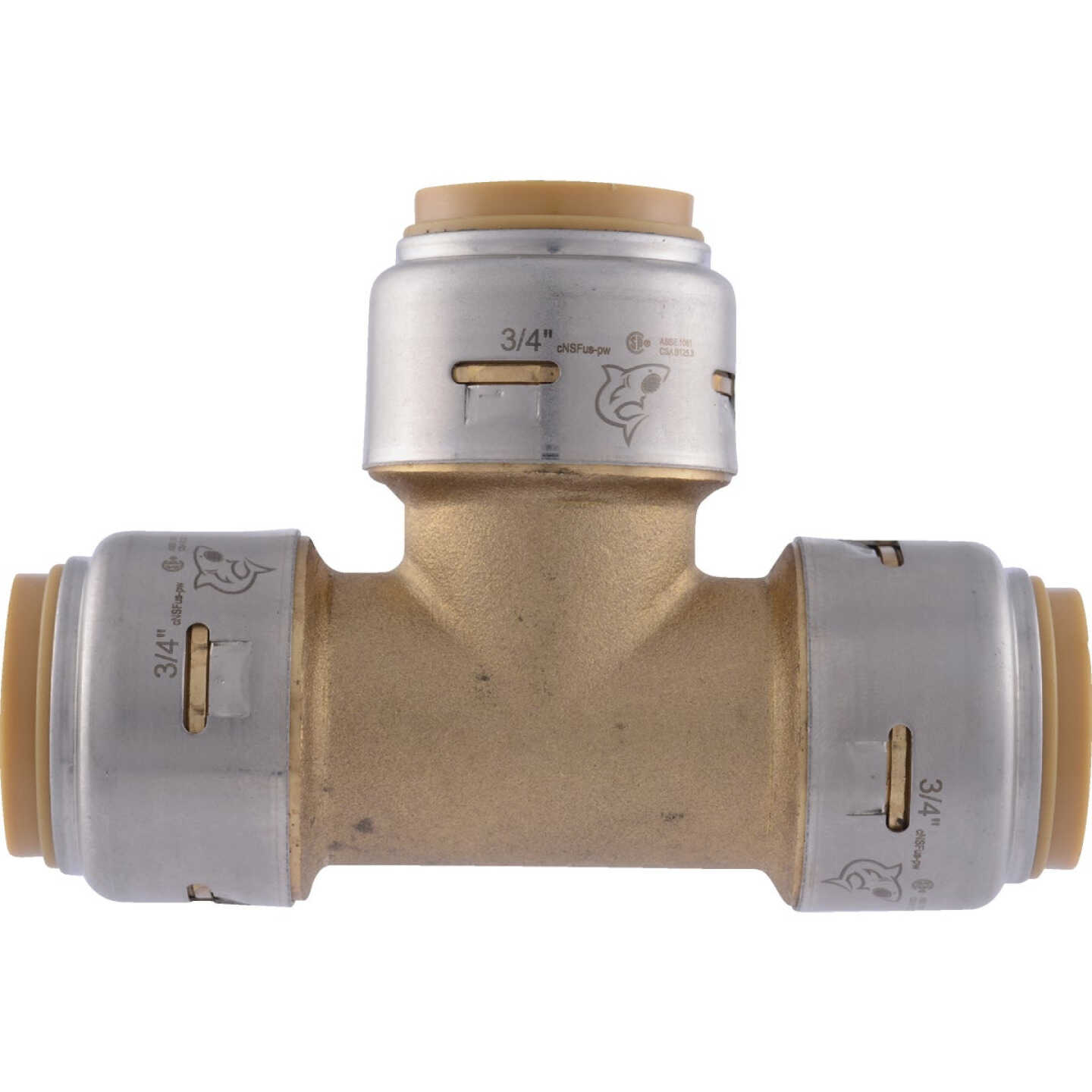SharkBite 3/4 In. x 3/4 In. x 3/4 In. Brass Push-to-Connect Tee Image 5