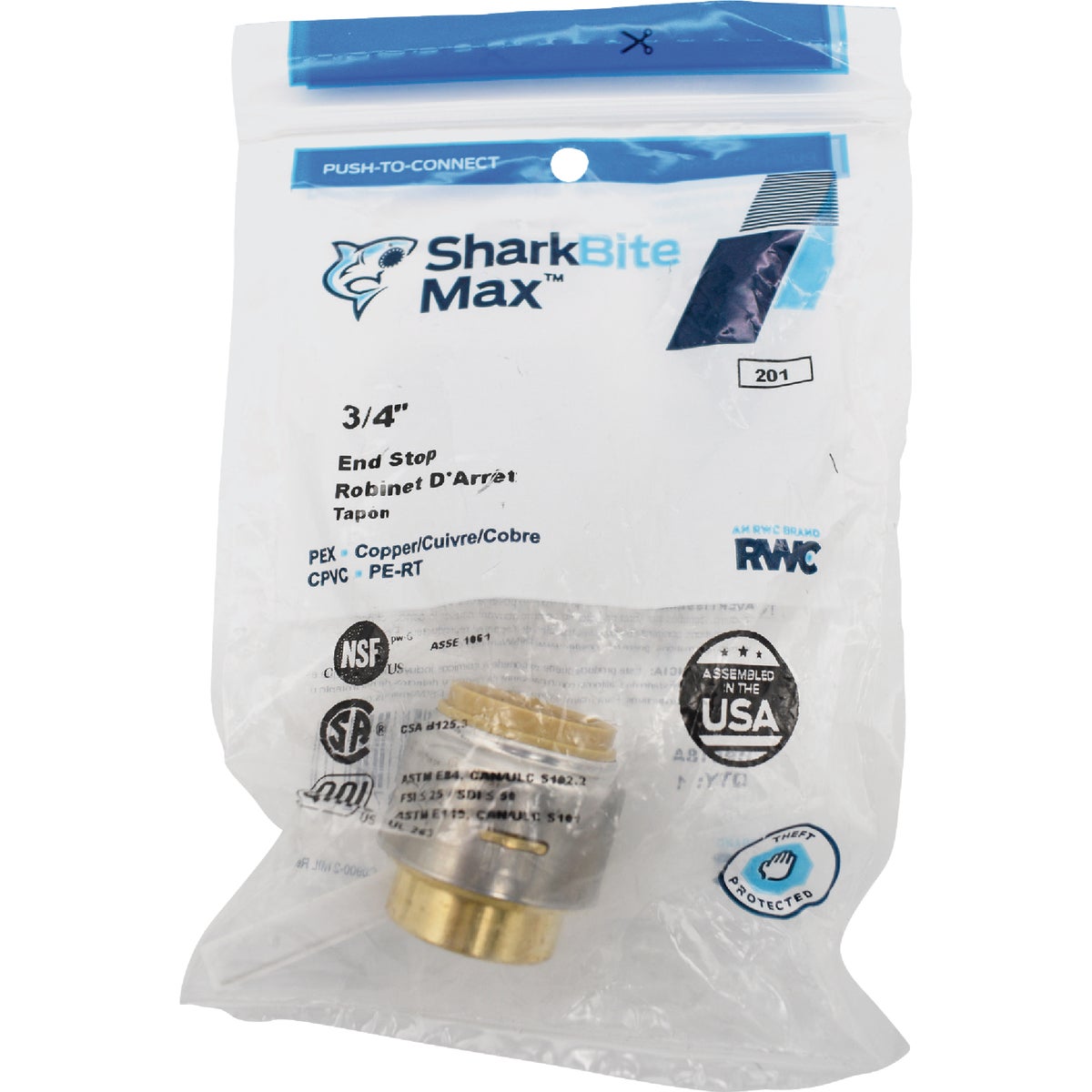 SharkBite 3/4 In. Push-to-Connect Brass End Push Cap Image 6