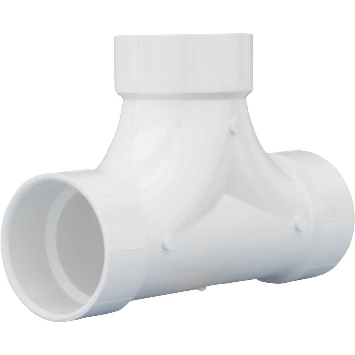 Charlotte Pipe 3 In. Schedule 40 DWV 2-Way PVC Cleanout Tee Image 1