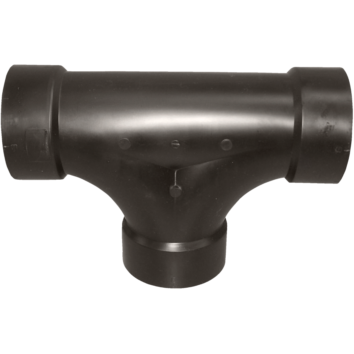 Charlotte Pipe 3 In. Hub x Hub x Hub Two-Way ABS Cleanout Tee