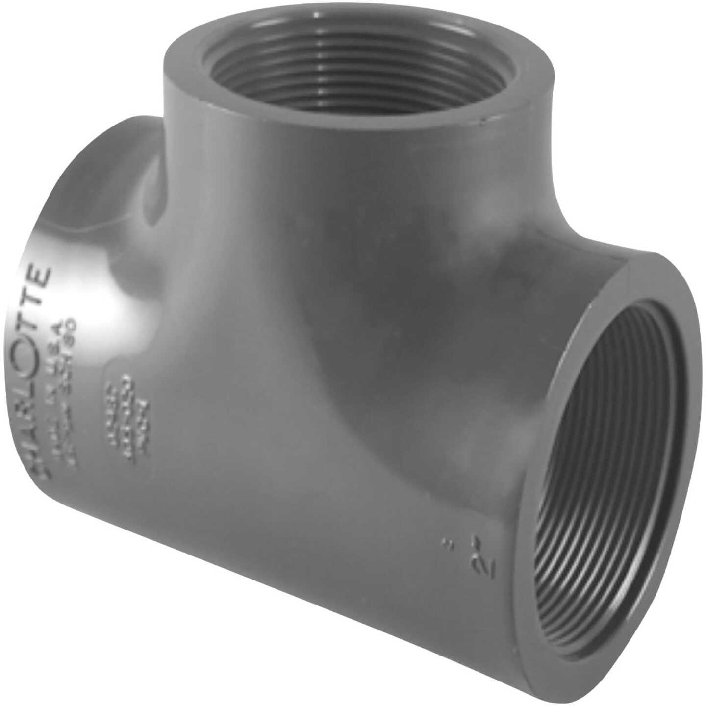 Charlotte Pipe 1 In. FIP Schedule 80 PVC Tee Image 1