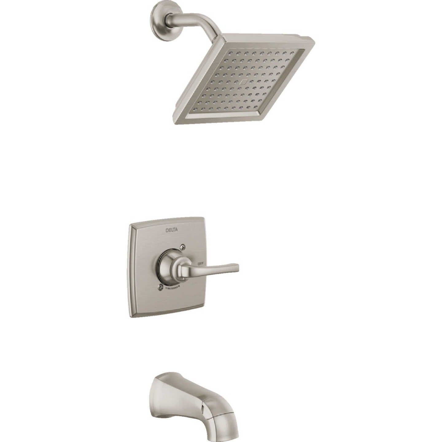 Delta Geist Brushed Nickel Single-Handle Tub and Shower Faucet Image 1