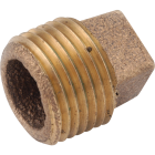 Anderson Metals 1 In. Red Brass Threaded Cored Pipe Plug Image 1