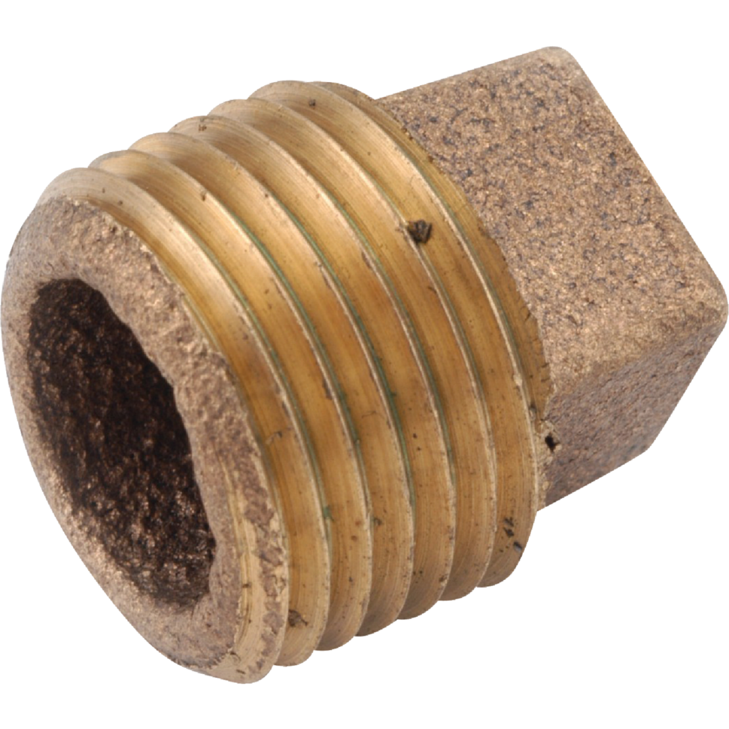 Anderson Metals 1 In. Red Brass Threaded Cored Pipe Plug Image 1