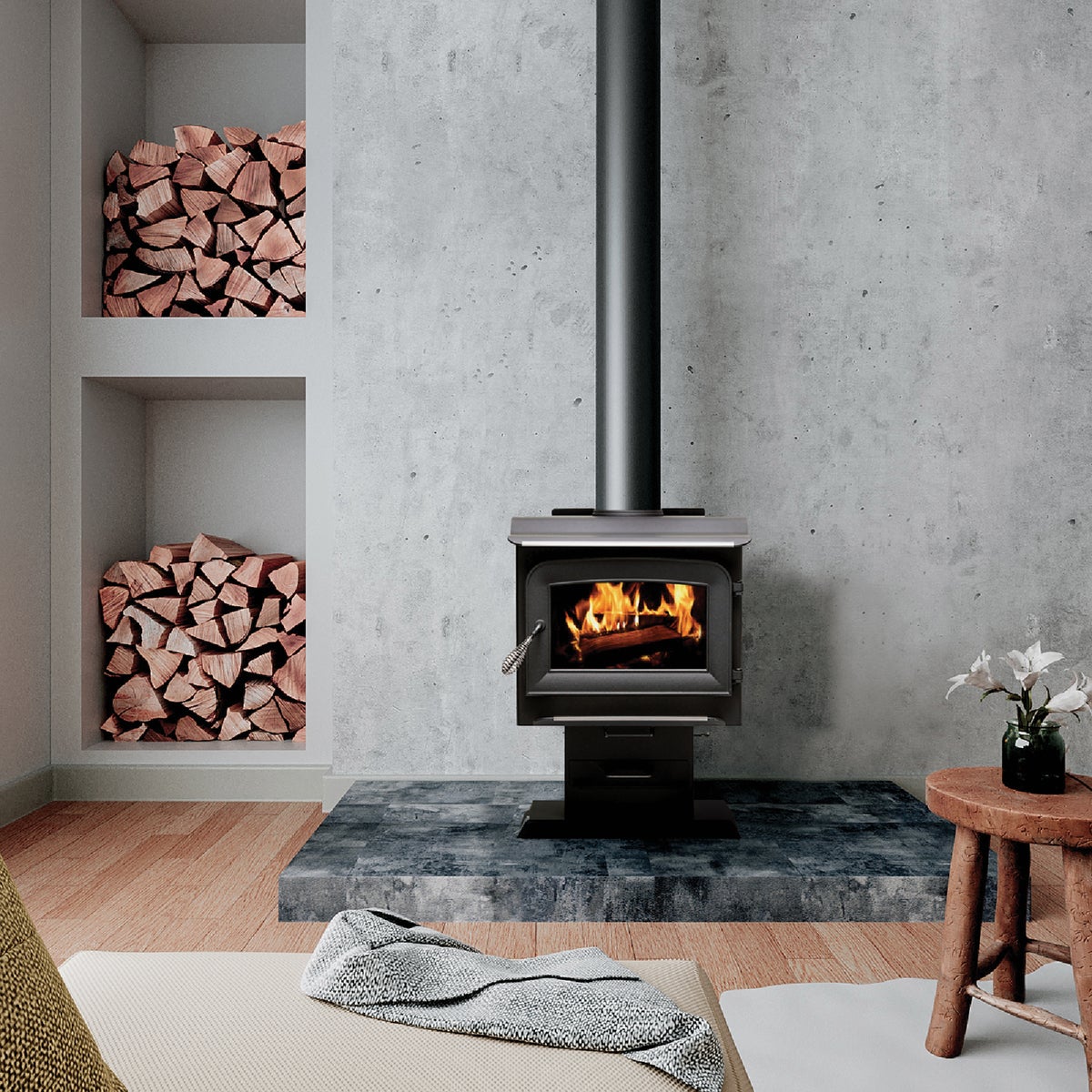 US Stove Ashley Hearth Products 1,200 Sq. Ft. Wood Stove Image 2