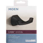 Moen Lindor Double Robe Hook, Matte Black Image 3