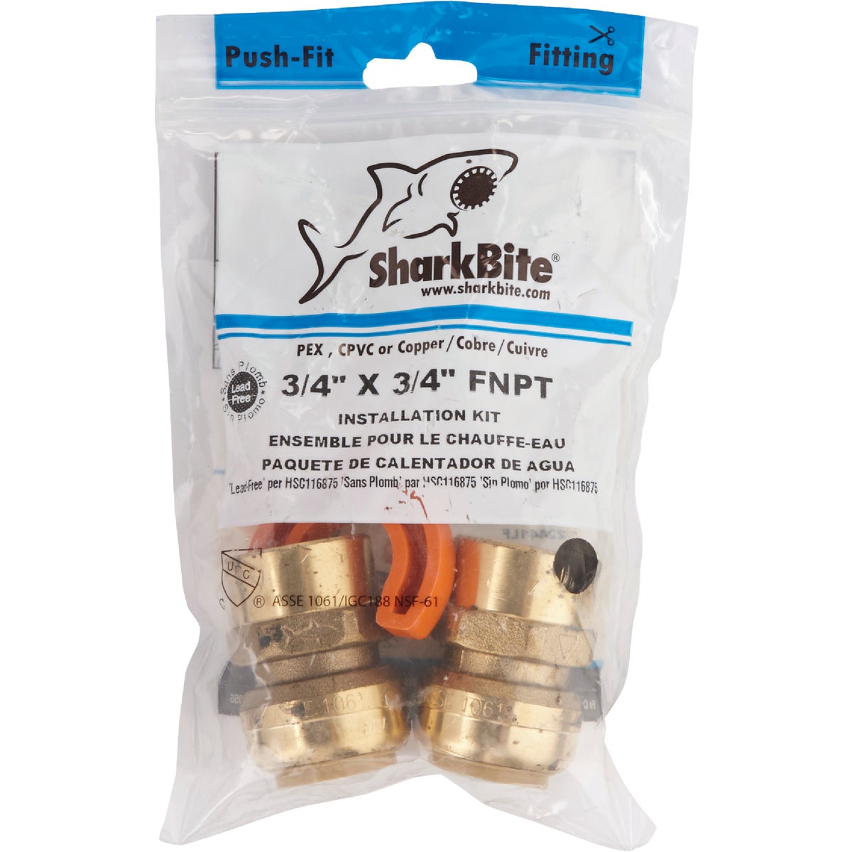 SharkBite 3/4 In. Push To Connect Water Heater Kit Image 2