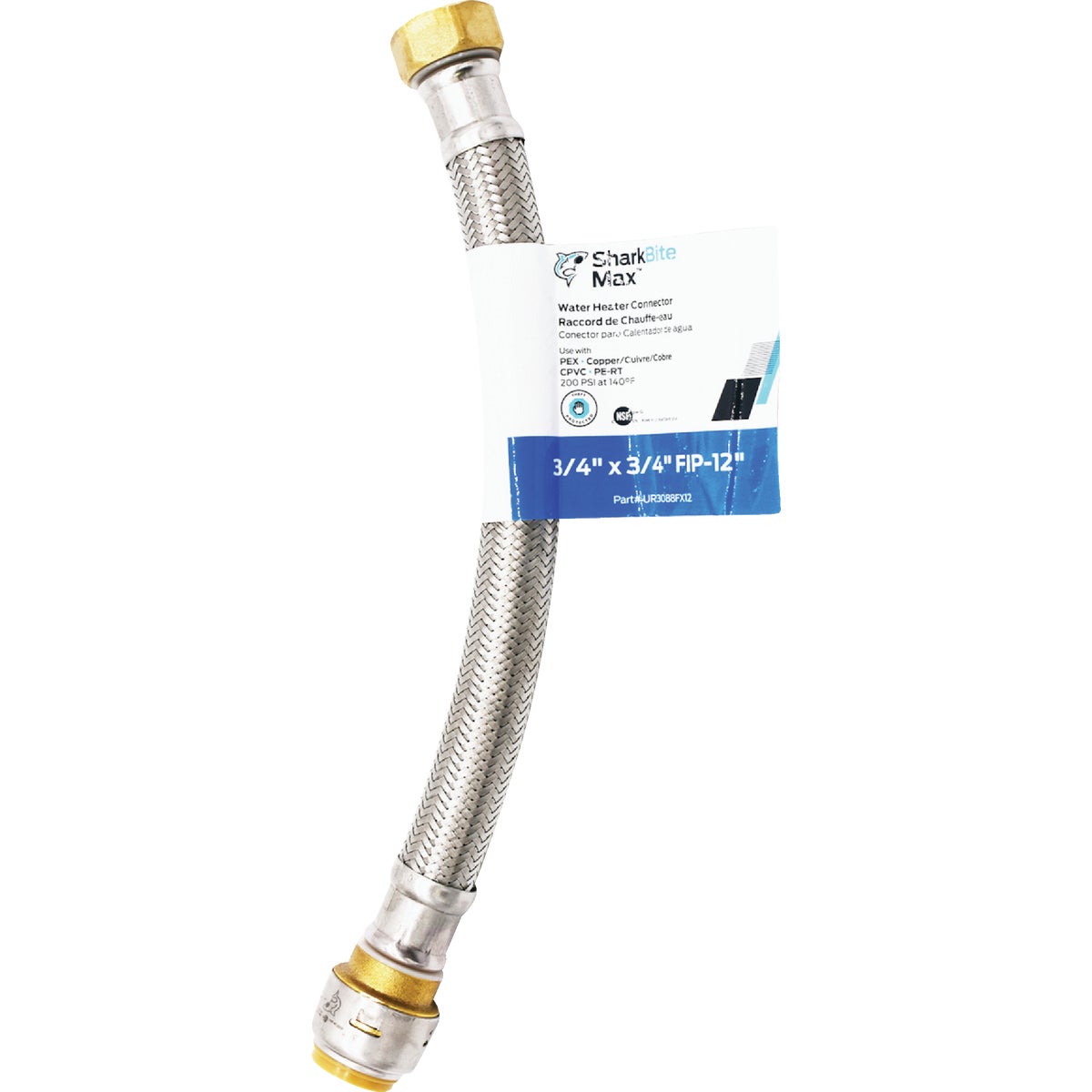 SharkBite 3/4 In. SB X 3/4 In. FIP X 12 In. L Braided Flexible Water Heater Connector Image 6