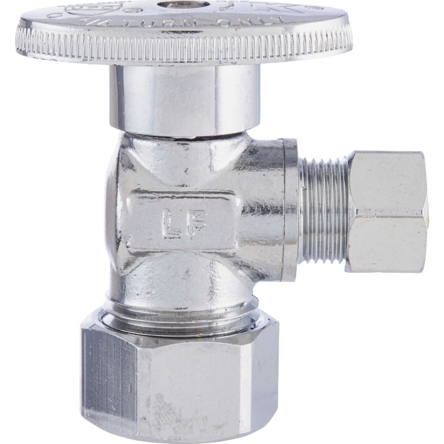 Plumb Pak 5/8 In. Coarse Thread Inlet by 3/8 In. OD out Quarter Turn Angle Valve Image 2